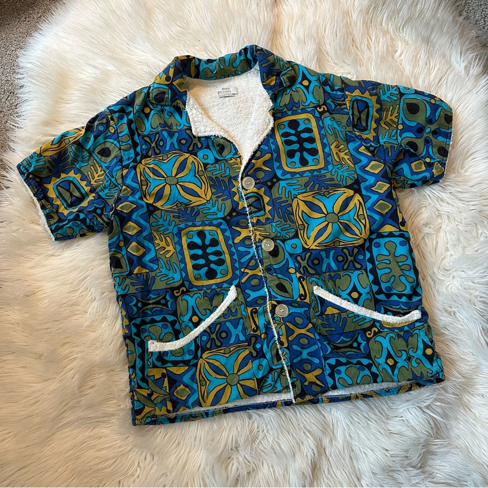 Vibrant Blue and Green Shirt